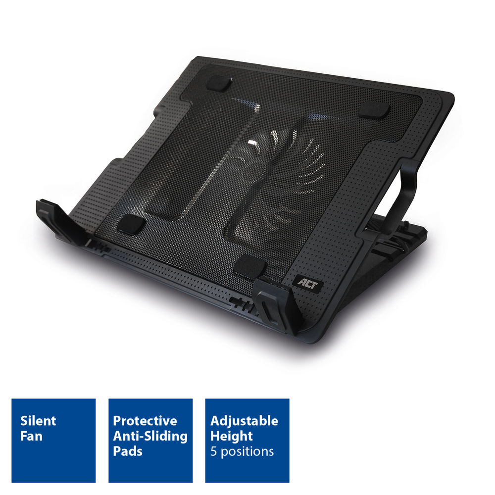 Laptop Stand With Fan 5 Positions Height Adjustable 2-port Hub