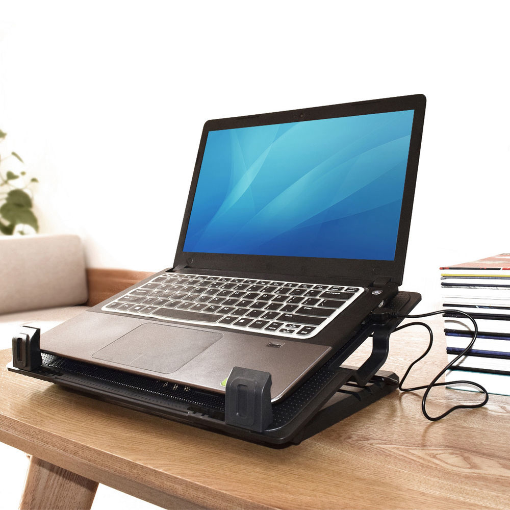 Laptop Stand With Fan 5 Positions Height Adjustable 2-port Hub