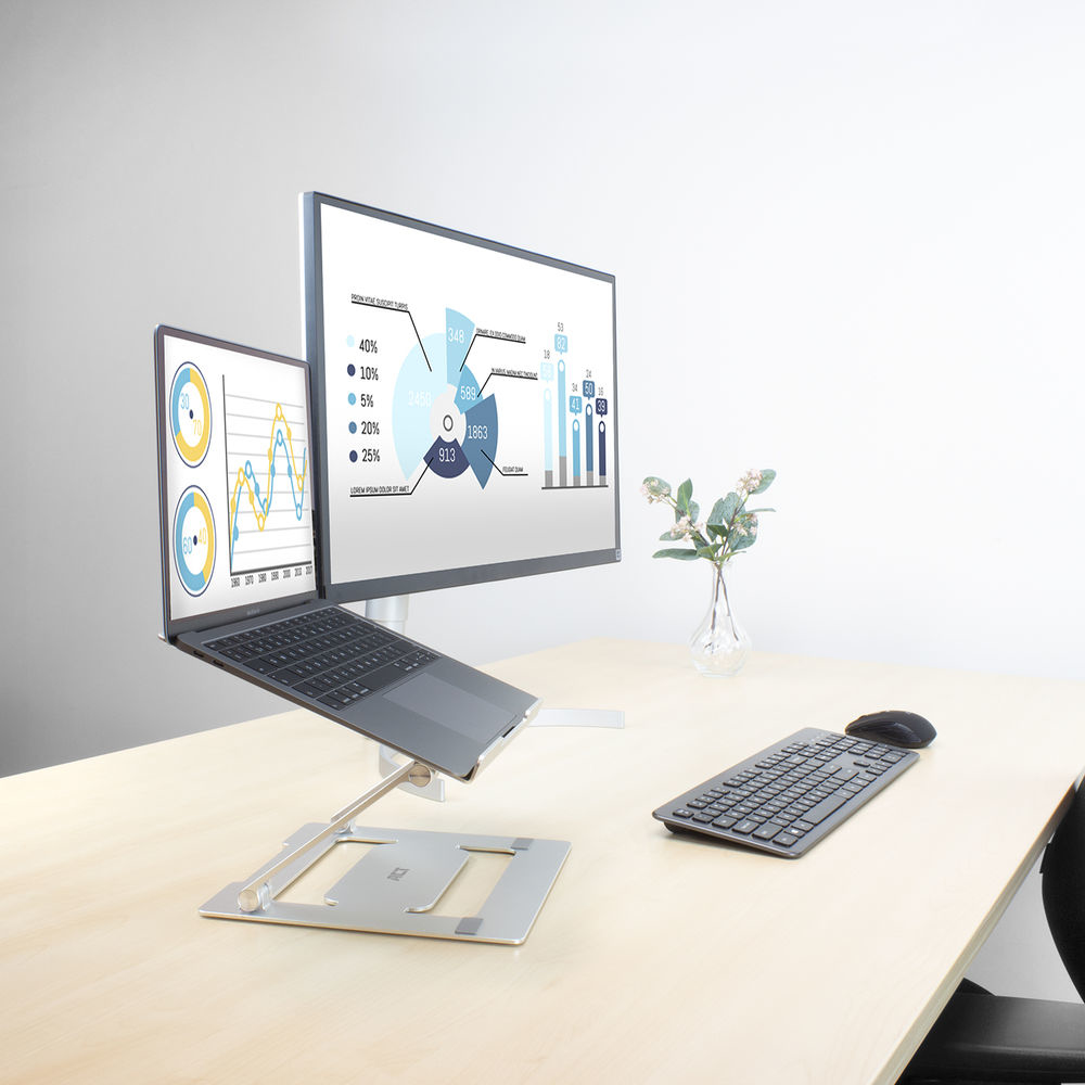 Foldable Laptop Stand Aluminium Stepless Height Adjustable