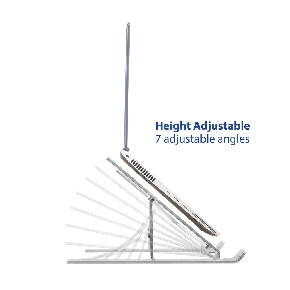 Foldable laptop stand aluminium 7 positions height adjustable