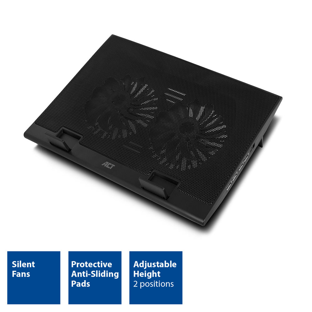 Laptop Stand With Fan 2 Positions Height Adjustable 4-port Hub