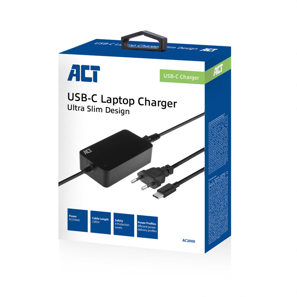 USB-c Laptop Charger With Power Delivery Profiles 45w
