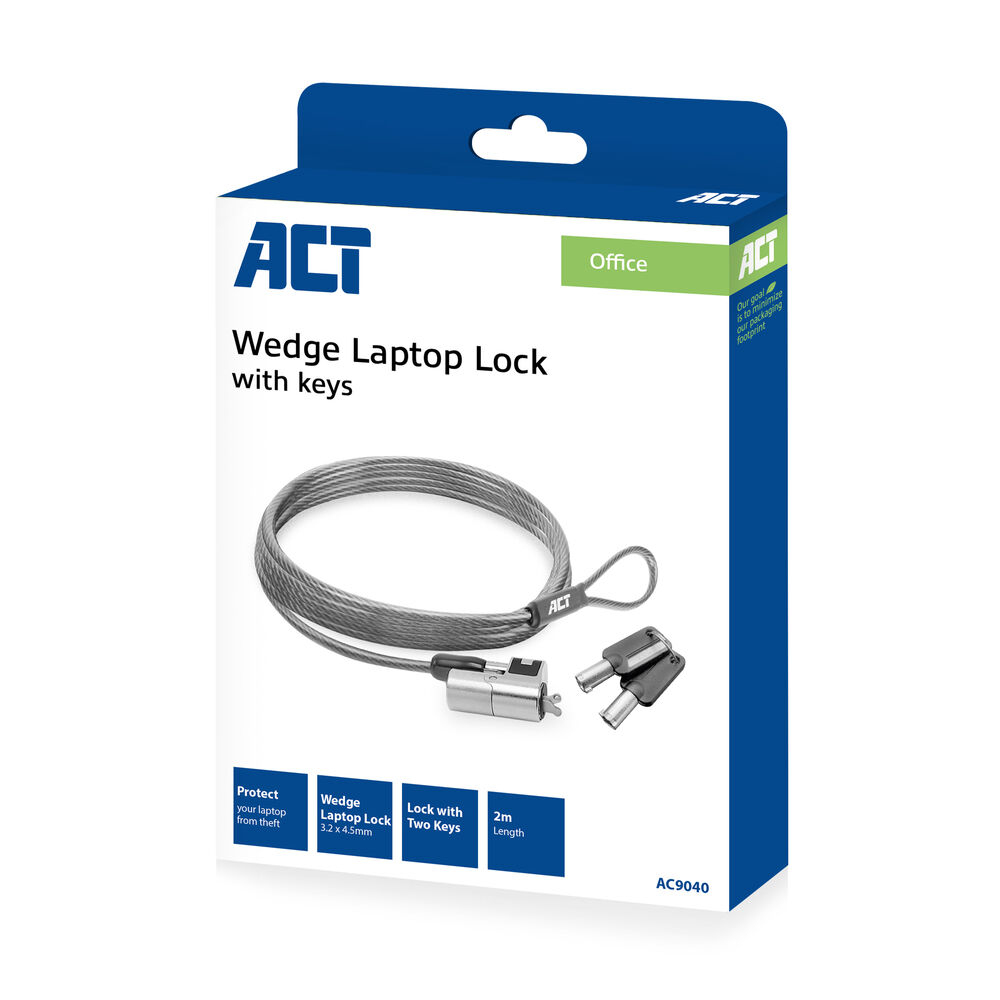 Wedge Laptop Lock With Keys