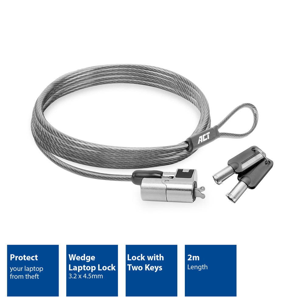 Wedge Laptop Lock With Keys