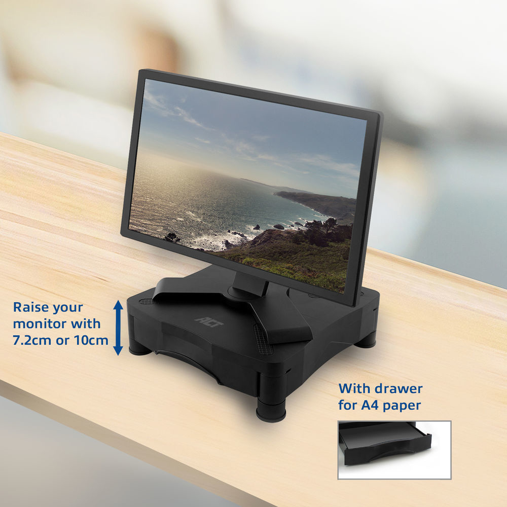 Monitor Riser With Drawer