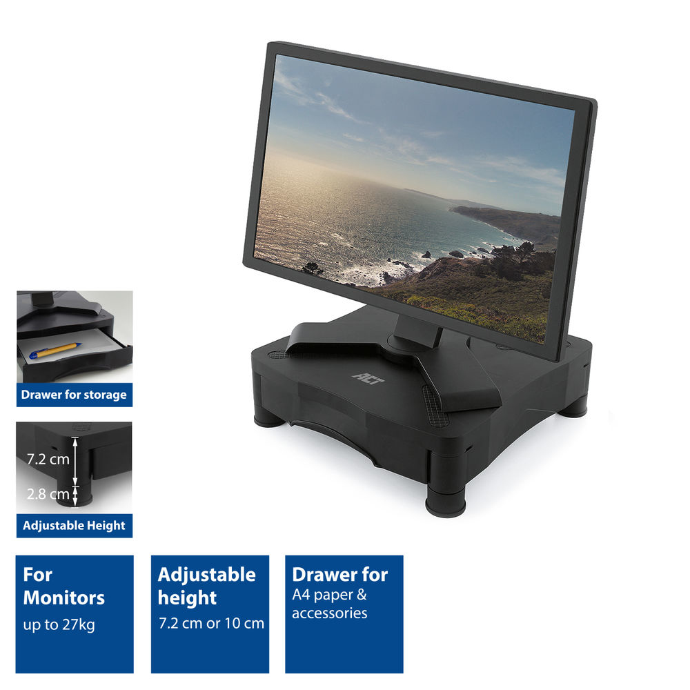 Monitor Riser With Drawer
