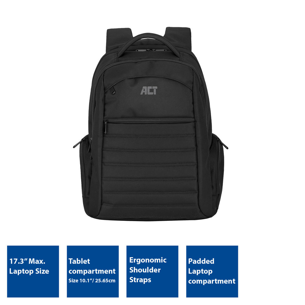 Urban Laptop Backpack 17.3in Black