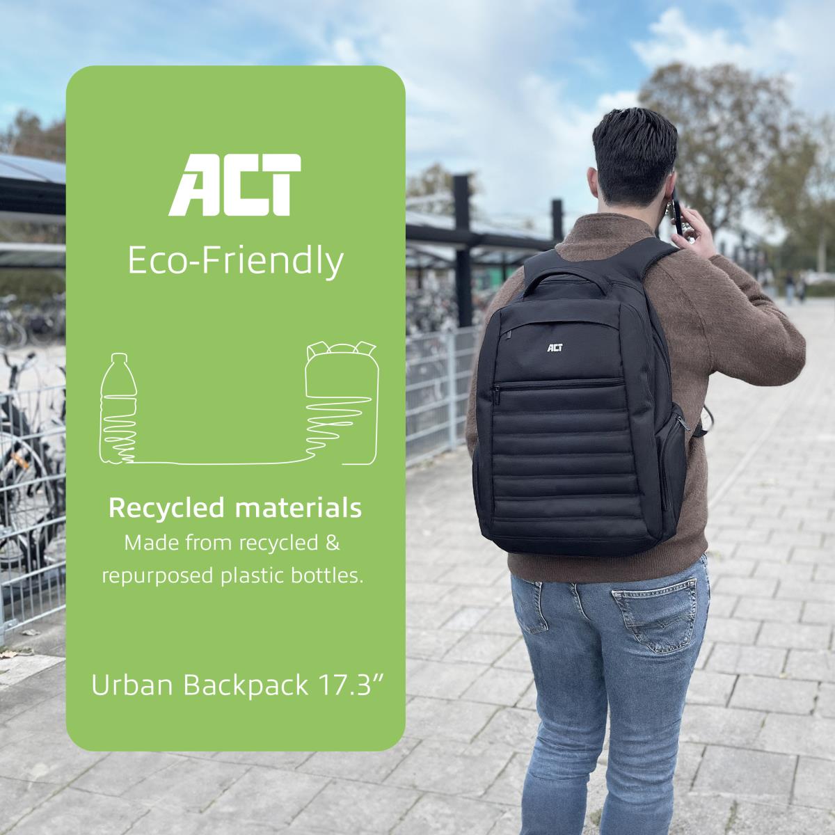 Urban Laptop Backpack 17.3in Black