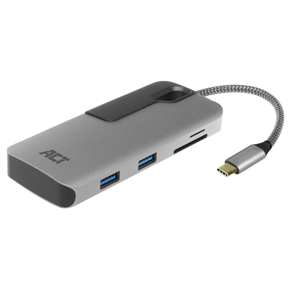 USB-C Hub with 3x USB-A Card Reader USB-C PD Pass-Through 60W