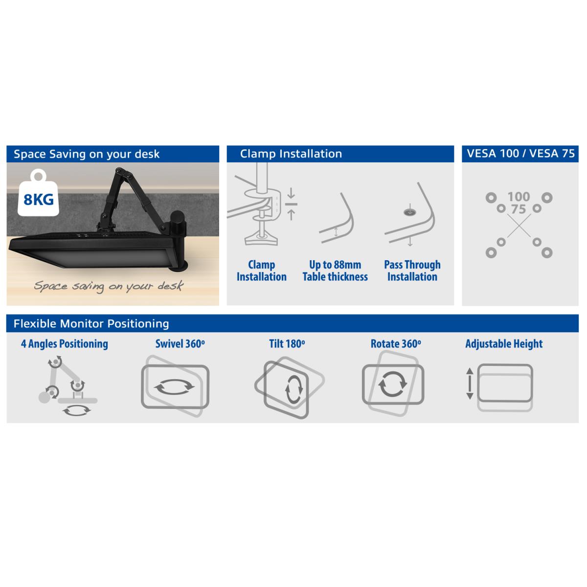 Single Monitor Arm