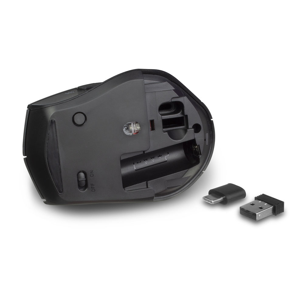 Wireless Dual-connect Mouse Silent Click 2400 Dpi Black
