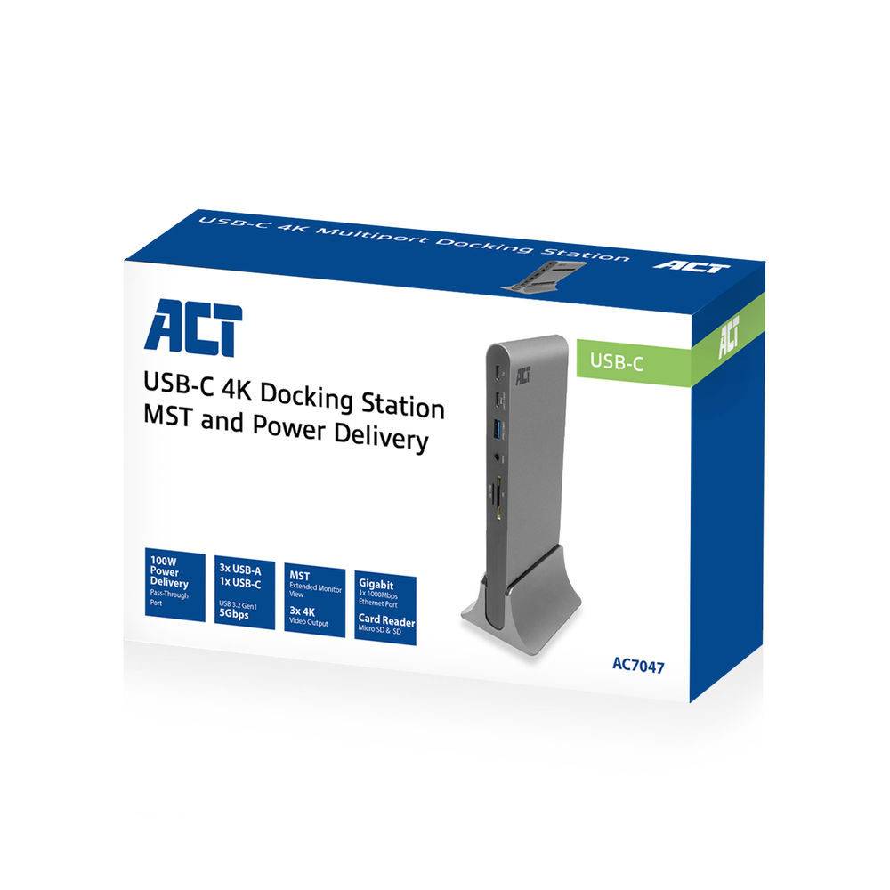 USB-C Docking Station 3 Monitor 2x HDMI 1x DisplayPort Ethernet USB-C 3x USB-A Card Reader Audio