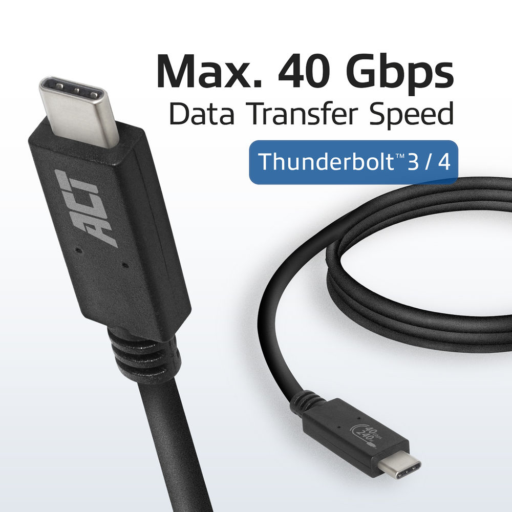 USB4 40Gbps Connection Cable C Male - C Male 1M USB-IF Certified