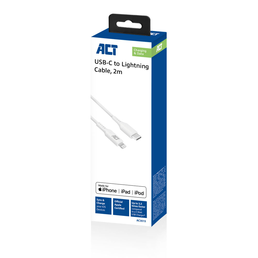 USB-C to Lightning Charging/data Cable 2m