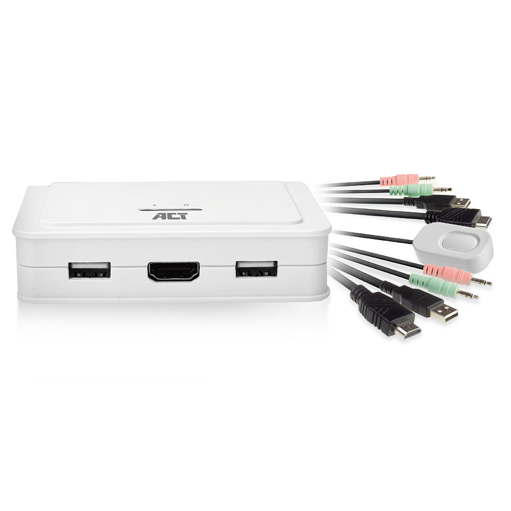 HDMI 4K KVM Switch With Fixed Cables