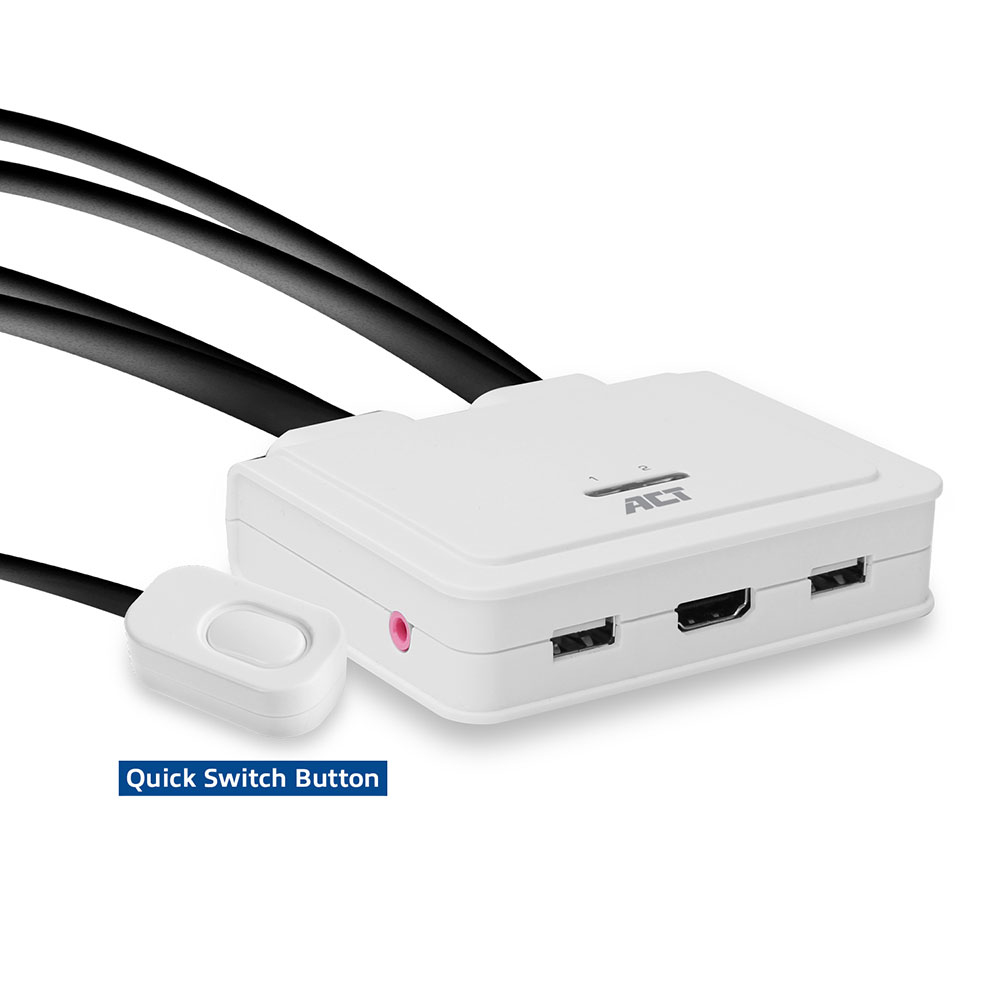 HDMI 4K KVM Switch With Fixed Cables