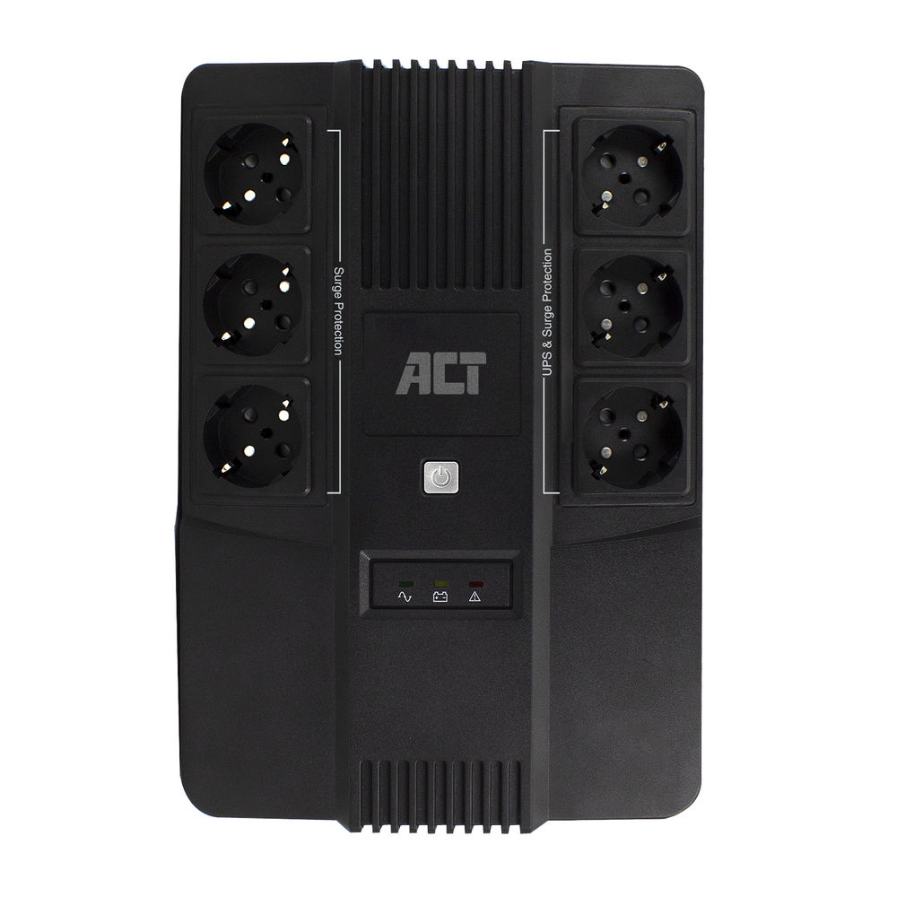 UPS 600 VA 6x Type F outlet 1x IEC C14 input 230V AVR