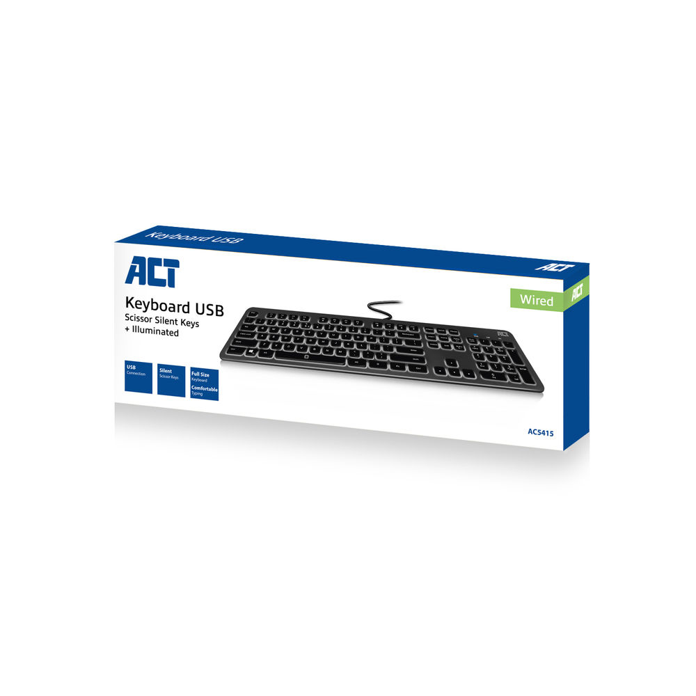 Wired Keyboard with backlight illumination Qwerty US