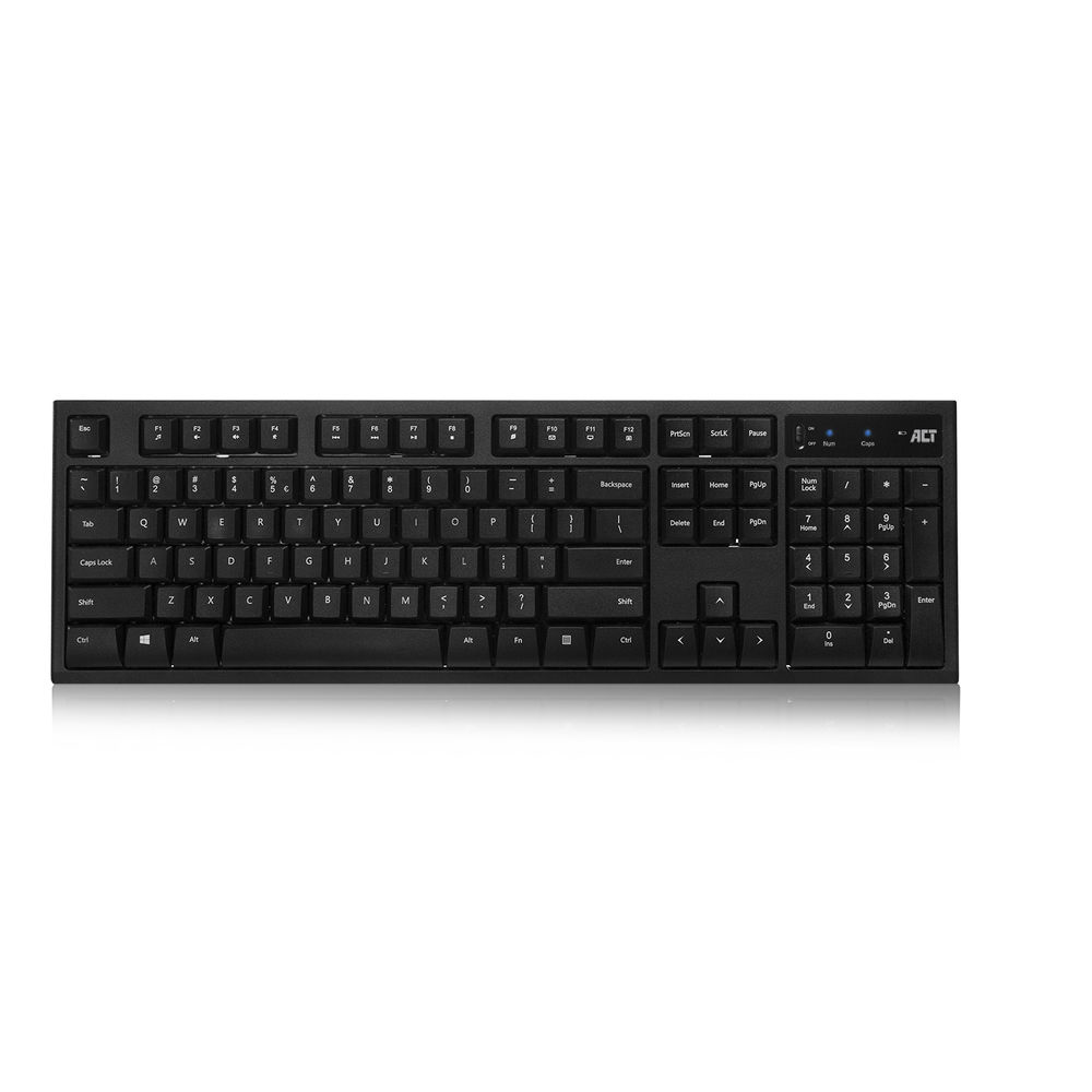 Wireless Keyboard And Mouse USB Nano Receiver Qwerty US/Int'l Black