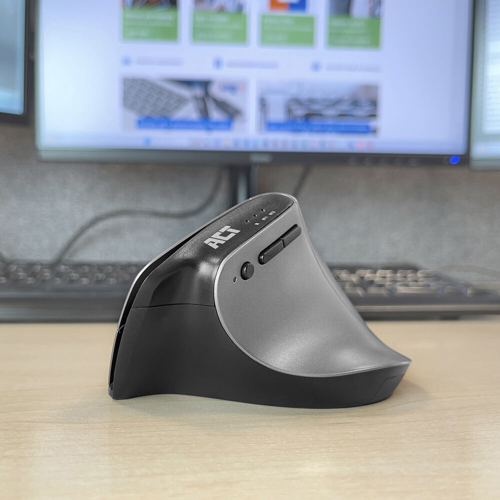 Wireless Ergonomic Mouse with Bluetooth and USB-C/USB-A