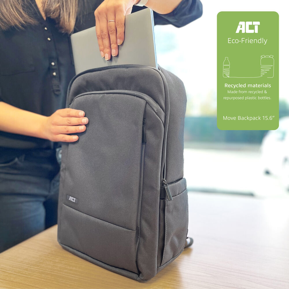 Move Backpack For Laptops Up To 15.6in Made From Recycled Plastic Bottles