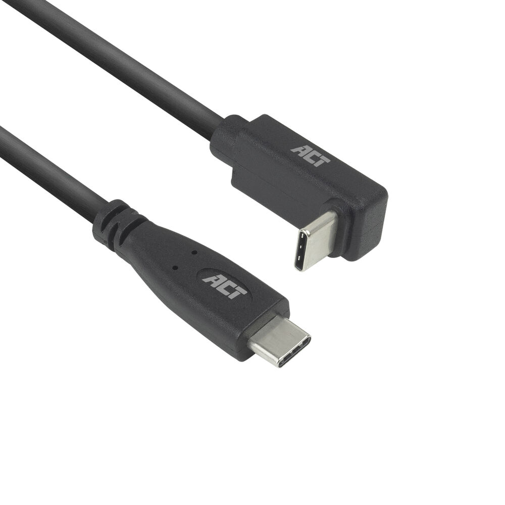 USB 3.0 10Gbps 60W USB Type-C (straight) to USB Type-C (up/down angled) Cable 2m