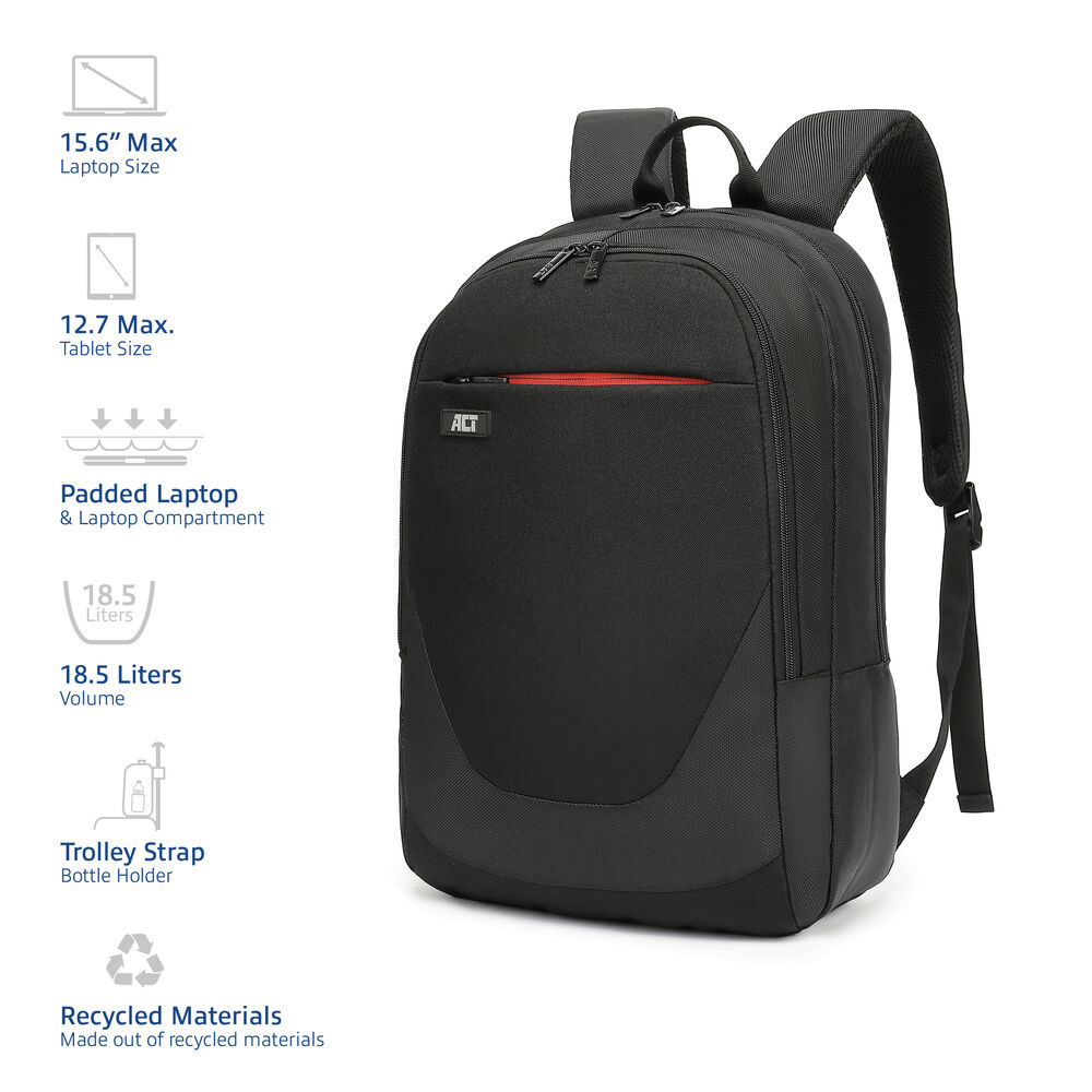Suburb Backpack For Laptops Up To 15.6in Made From Recycled Plastic Bottles