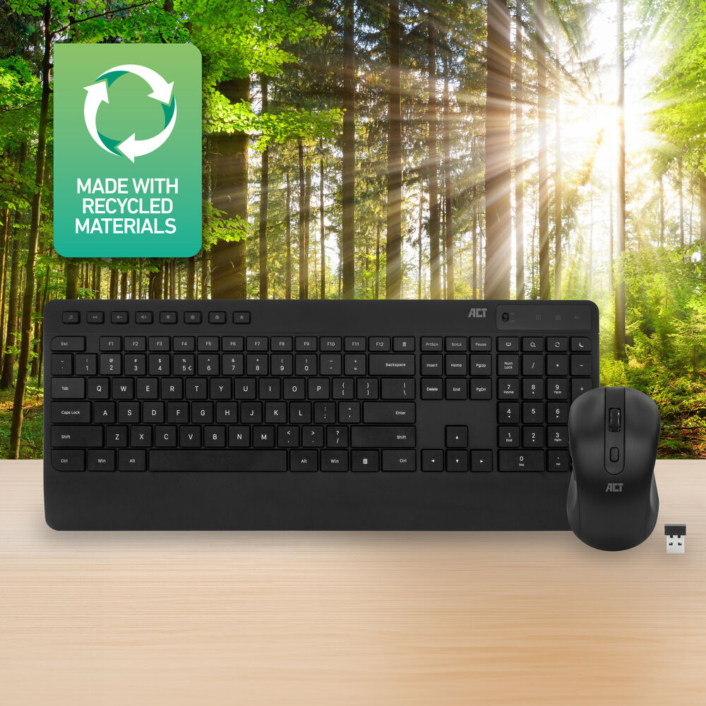 Wireless Keyboard And Mouse Bundle (qwerty), Silent Click, Eco-friendly