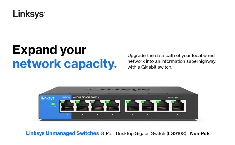 Linksys 8-port Desktop Gigabit Switch L
