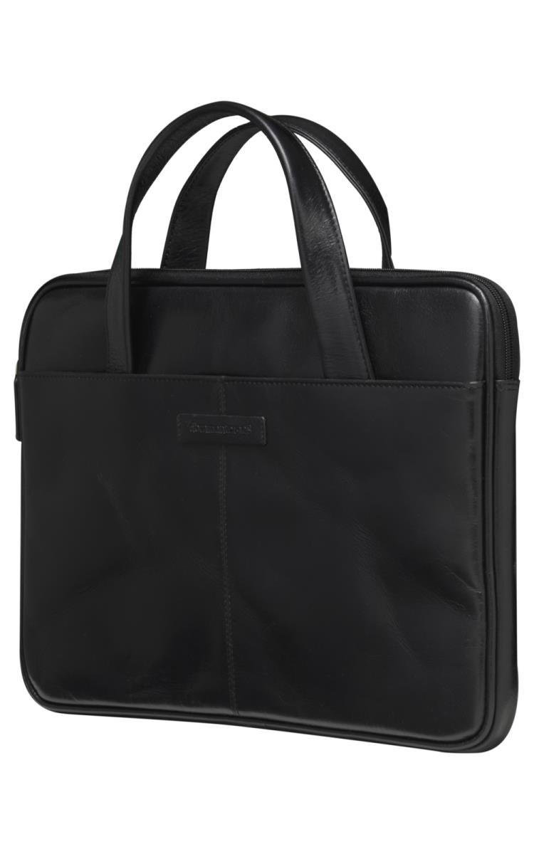Silkeborg - 14in - Notebook Bag - Genuine Leather - Black - Universal