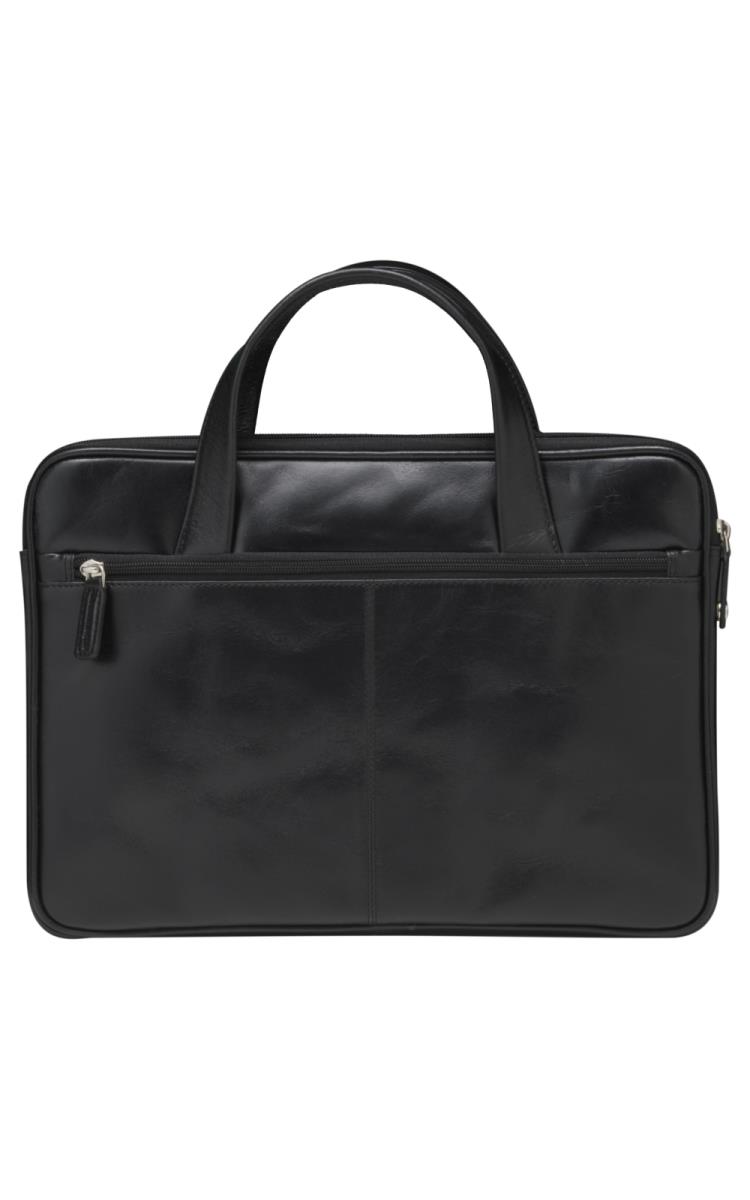 Silkeborg - 14in - Notebook Bag - Genuine Leather - Black - Universal