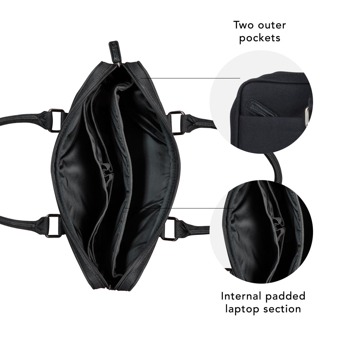 Stelvio - 14in - Notebook Bag - Recycled Material - Black - Universal
