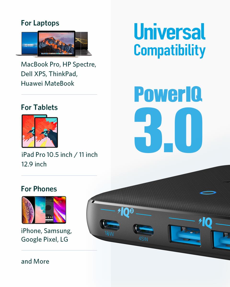 Powerport Atom III 63w Slim 1x C(45w) 1xc(18w) 2xa(20w) G Version