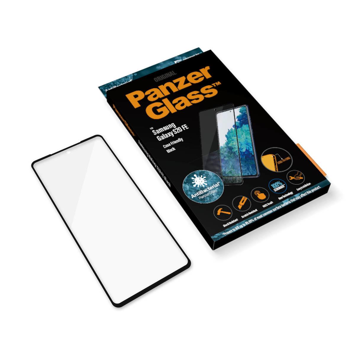 Screen Protector Case Friendly Black Samsung Galaxy S20 FE Antibacterial