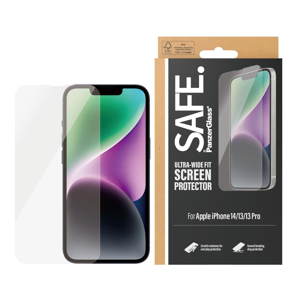 Screen Protector Apple iPhone 14 / 13 / 13 Pro Ultra-Wide Fit