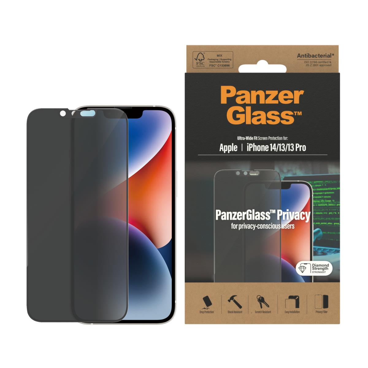 Tempered Glass Apple iPhone 2022 6.1in/13/13 Pro Uwf Ab Prv