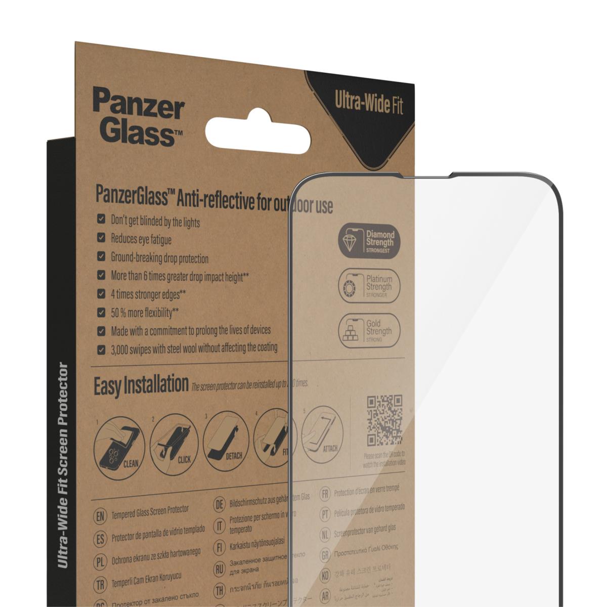 Tempered Glass Apple iPhone 2022 6.1in/13/13 Pro Uwf Anti-reflect Ab W. Applicator