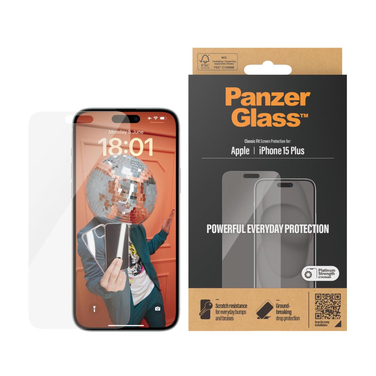 Glass Screen Protector 6.7in For iPhone 15 Plus