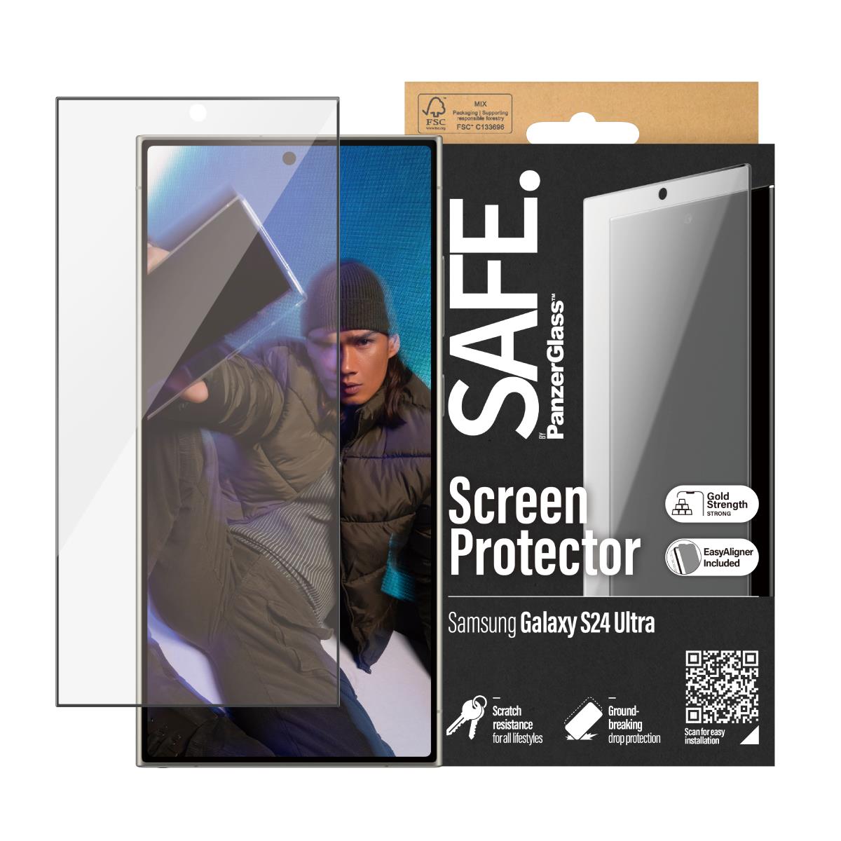 Creen Protector Samsung Galaxy S24 Ultra / Ultra-wide Fit W. Easyaligner