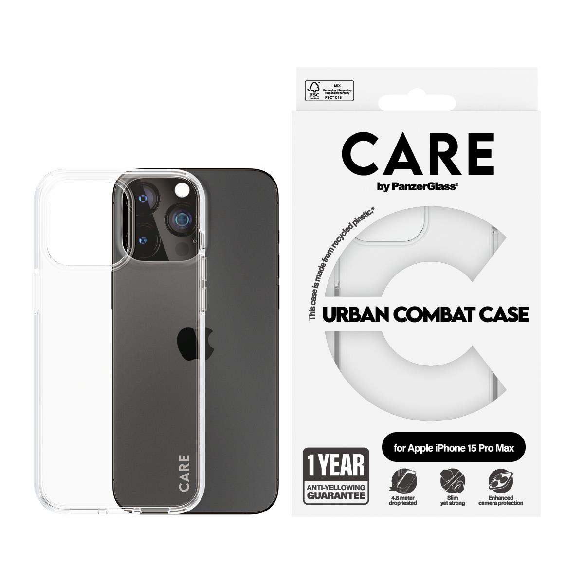 Care By Panzerglass Case Flagship Transparent iPhone 15 Pro Max