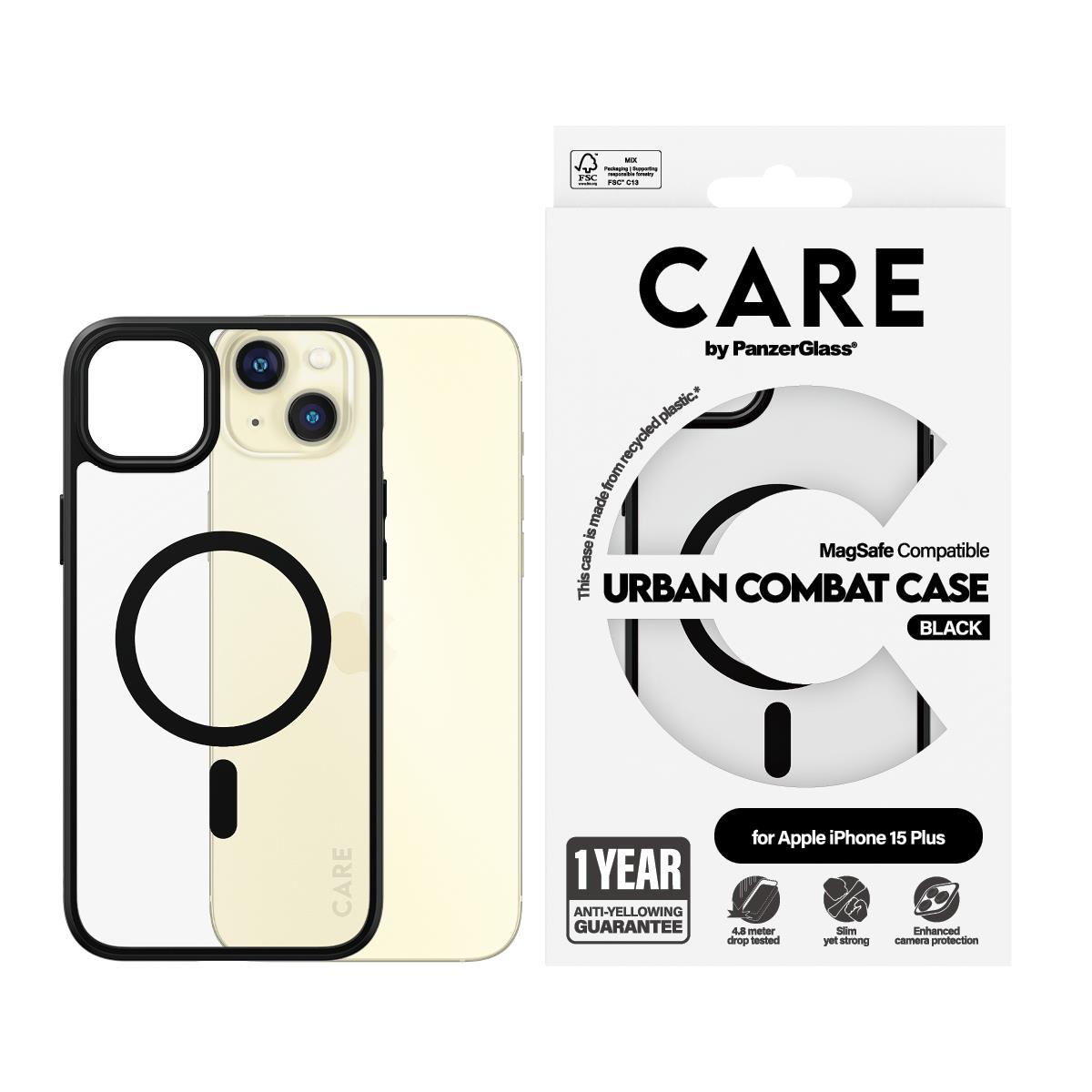 Care By Panzerglass Case Flagship Urban Combat Black Magsafe iPhone 15 Plus