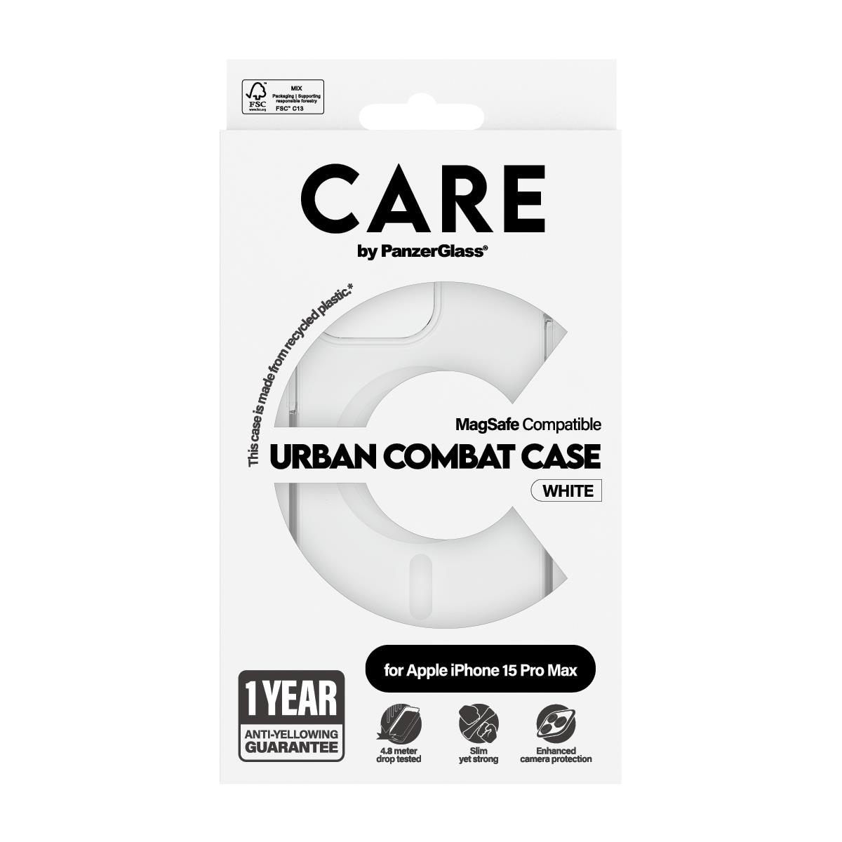 Care By Panzerglass Case Flagship White Magsafe iPhone 15 Pro Max