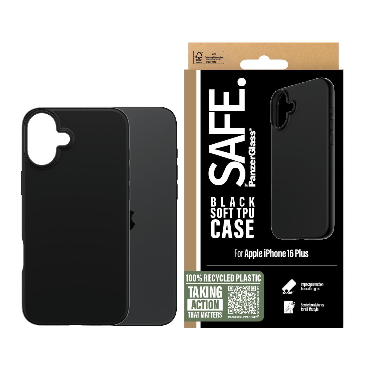 iPhone 16 6.7in Transparant Case Black