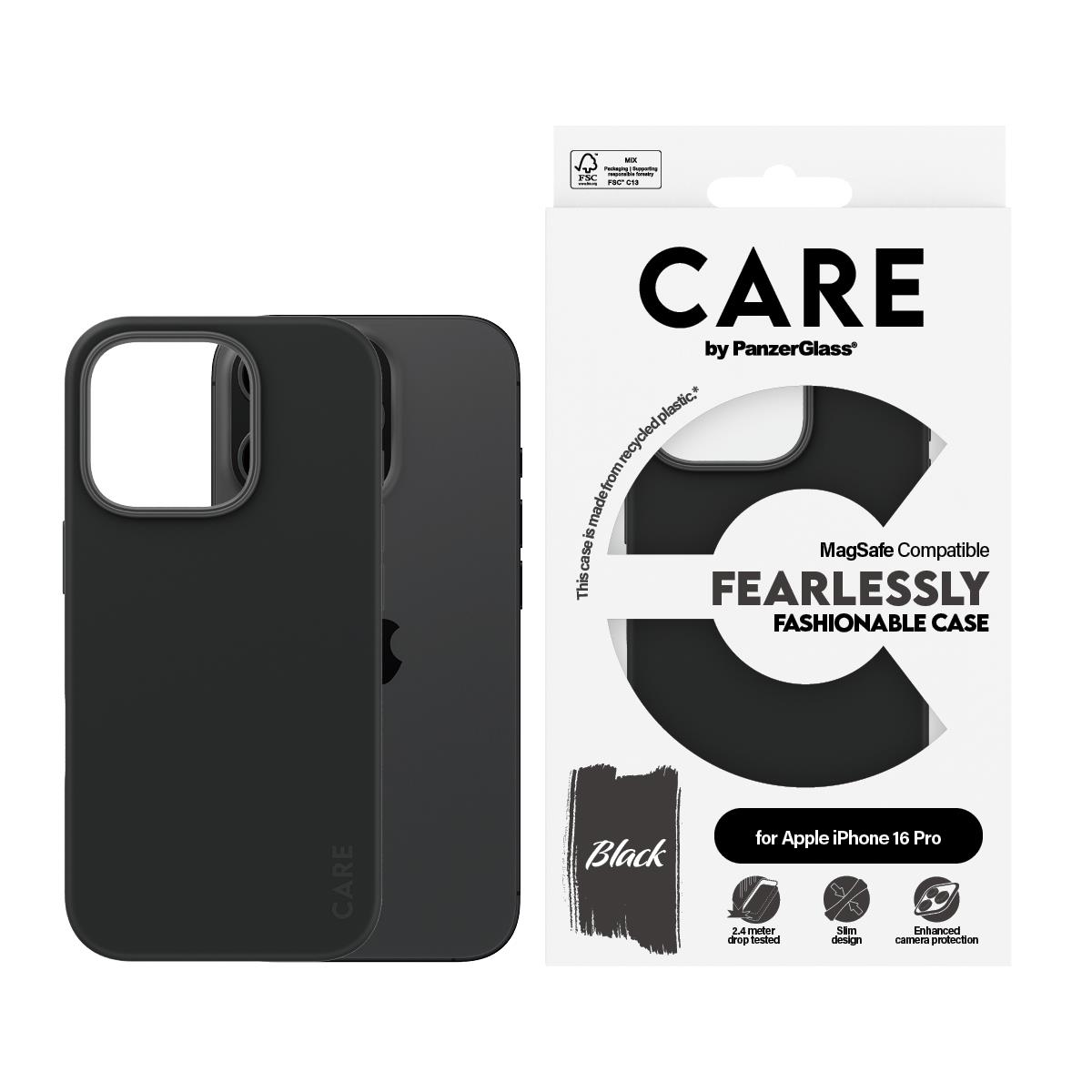 iPhone 16 6.3in Pro Case Fashion Black MagSafe