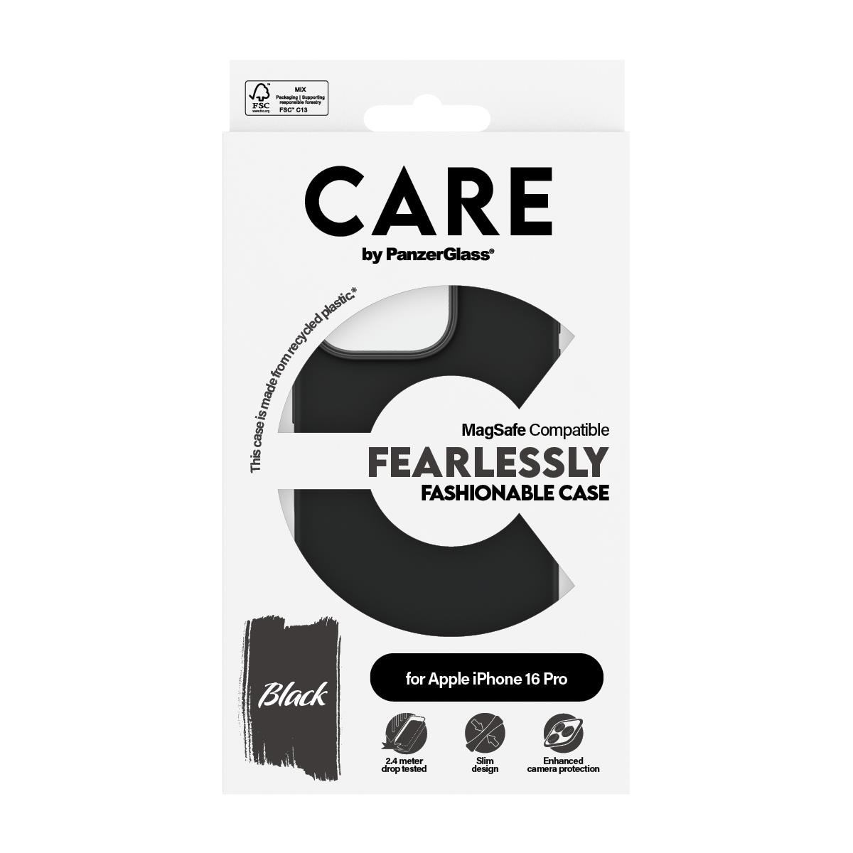 iPhone 16 6.3in Pro Case Fashion Black MagSafe