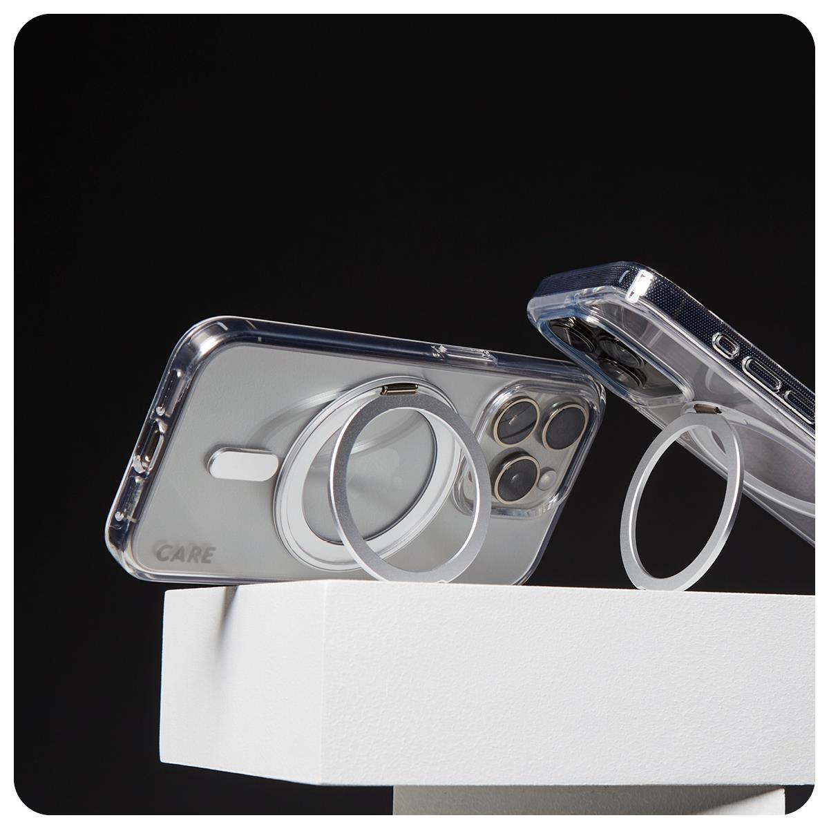 iPhone 16 6.3in Pro Case Feature Silver Kickstand/MagSafe