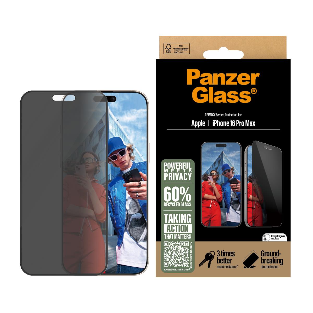 Privacy Screen Protector For iPhone 16 Pro Max 6.9in Ultra Wide Fit
