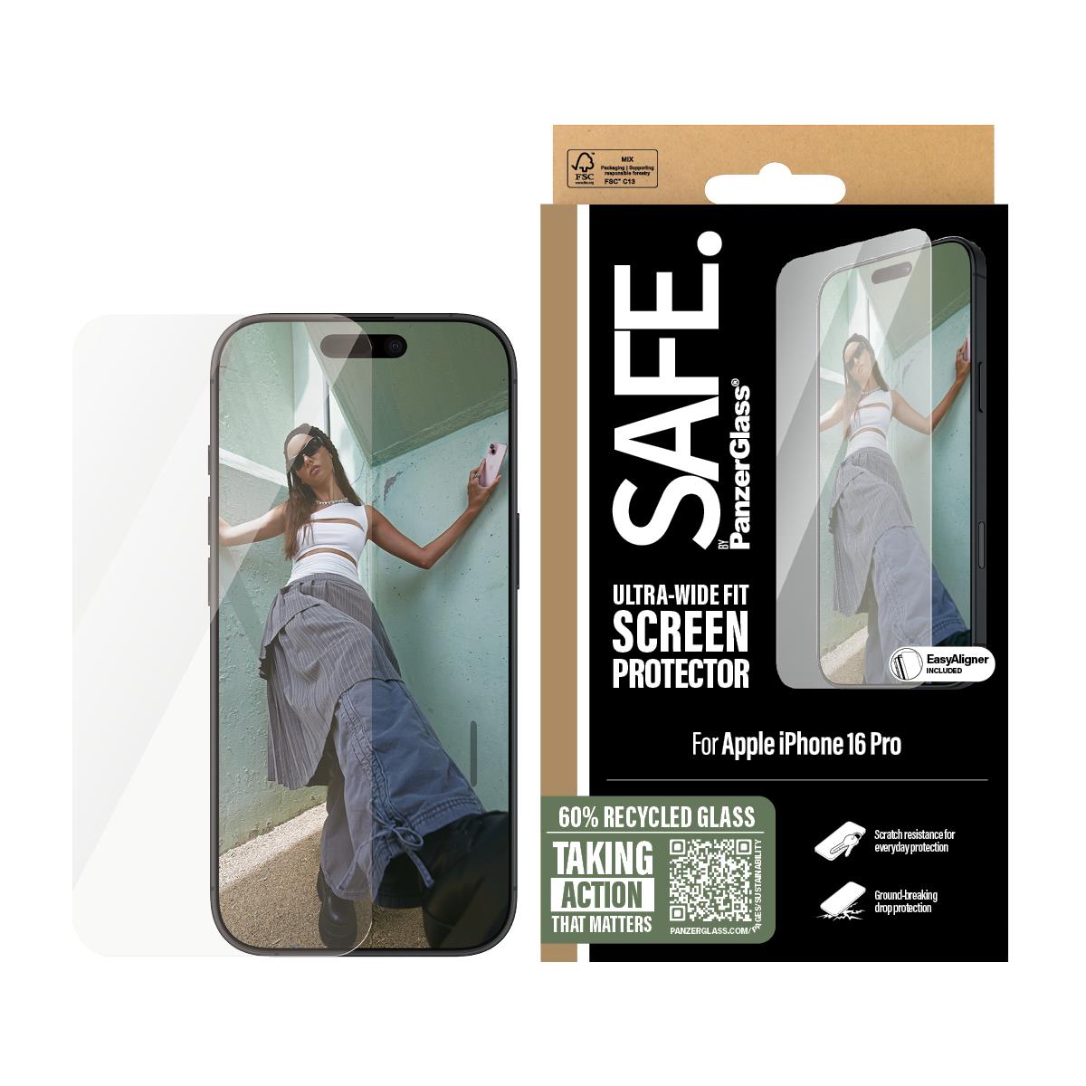 Screen Protector For iPhone 16 6.3in Pro Ultra Wide Fit