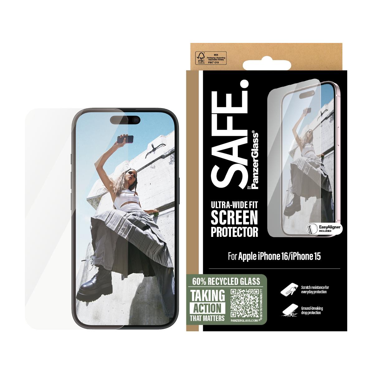 Screen Protector For iPhone 16 6.1in Ultra Wide Fit