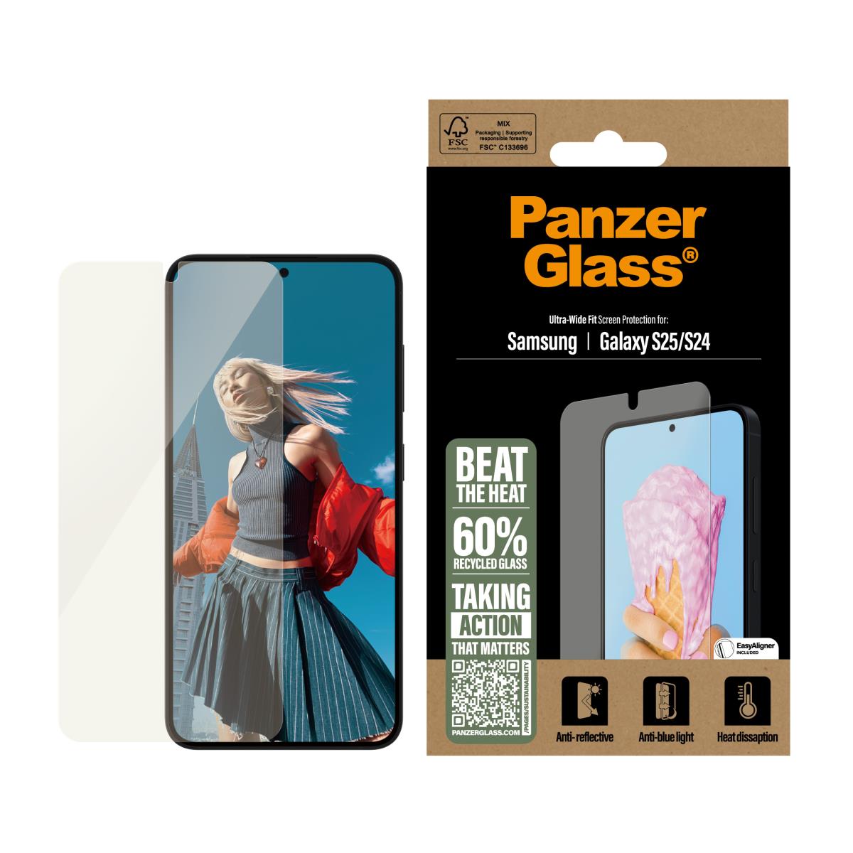 All-in-One Screen Protector - Clear - for Samsung Galaxy S25